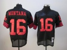 San Francisco 49ers #16 Montana Black M&N Jerseys