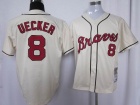 Atlanta Braves #8 Uecker Cream M&N Jersey