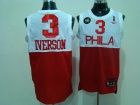 Philadelphia 76ers #3 IVERSON White/Red Swingman Jersey