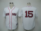 Boston Red Sox #15 Pedroia White Cool Base Jerseys