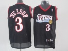 Philadelphia 76ers #3 IVERSON Black Swingman Jersey