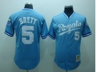 Kansas City Royals #5 Brett L.Blue M&N Jerseys