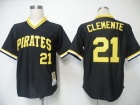 Pittsburgh Pirates #21 Clemente Black M&N 1971 Jerseys