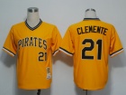 Pittsburgh Pirates #21 Clemente Yellow M&N 1971 Jerseys