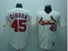 St.Louis Cardinals #45 Gibson Cream  M&N Jerseys