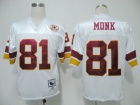 Washington Redskins #81 Art Monk White Throwback Jersey