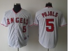 Los Angeles Angels 5# Albert Pujols White Cool Base Jerseys