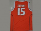 Syracuse Orange #15 Carmelo Anthnoy Orange College Basketball Jersey