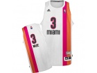 Adidas Miami Floridians #3 Dwyane Wade White ABA Hardwood Classic Swingman Jersey