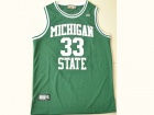 Michigan State Spartans #33 Magic Johnson Green College Hardwood Legends Jerseys