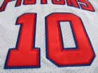 Detroit Pistons #10 Dennis Rodman White Hardwood Classics Swingman Jerseys