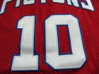 Detroit Pistons #10 Dennis Rodman Red Hardwood Classics Swingman Jerseys