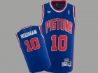 Detroit Pistons #10 Rodman Blue Hardwood Classics Swingman Jerseys