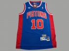 Detroit Pistons #10 Rodman Blue Hardwood Classics Swingman Jerseys