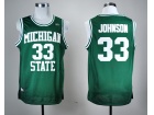 Michigan State Spartans #33 Magic Johnson Green College Hardwood Legends Jerseys