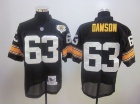 Pittsburgh Steelers #63 Dermonttt Dawson Black 1982 Throwback 60th Patch Jerseys