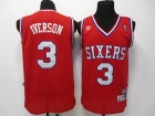 Philadelphia 76ers #3 IVERSON Red Hardwood Classic Swingman Jersey