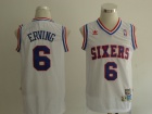 Philadelphia 76ers #6 Erving White Hardwood Classic Swingman Jersey