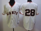 San Francisco Giants #28 Buster Posey Cream Jerseys