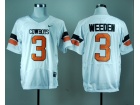 Oklahoma State Cowboys #3 Brandon Weeden White Nike NCAA Jersey