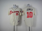 Atlanta Braves #10 Chipper Jones Cream Cool Base 2012 Jerseys