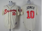 Atlanta Braves #10 Chipper Jones Cream Cool Base 2012 Jerseys