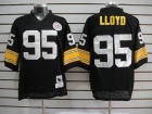 Pittsburgh Steelers #95 Greg Lloyd Black Throwback Football Jerseys