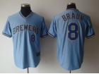 Milwaukee Brewers  #8 Ryan Braun  Light Blue Jerseys