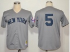 New York Yankees #5 Joe DiMaggio Grey M&N 1939 Jerseys