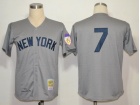 New York Yankees #7 Mickey Mantle Grey M&N 1951 Jerseys