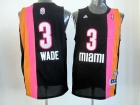 Adidas Miami Floridians #3 Dwyane Wade Black ABA Hardwood Classic Swingman Jersey