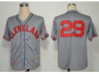 Cleveland Indians #29 Satchel Paige Grey M&N 1948 Jerseys