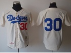 Los Angeles Dodgers #30 Maury Wills Cream M&N Jerseys