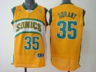 Seattle SuperSonics #35 Durant Yellow Swingman Jerseys