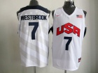 USA Team #7 Westbrook White 2012 London Olympic Games Jerseys