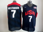 USA Team #7 Westbrook Blue 2012 London Olympic Games Jerseys