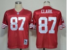 San Francisco 49ers #87 Clark Red M&N Jerseys