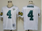 Green Bay Packers #4 Favre White M&N 75th 1993 Jerseys