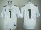 Nike Oregon Ducks #1 Fan White Pro Combat Pac-12 College Football Jersey