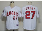 Los Angeles Angels #27 Mike Trout White Cool Base Jerseys