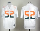 Nike Miami Hurricanes 52 Ray Lewis White Pro Combat College Football Jerseys