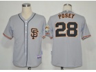 San Francisco Giants #28 Posey Grey Cool Base 2012 Jerseys