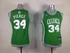 Boston Celtics #34 Pierce Green Women  Jerseys