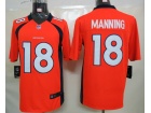 Denver Broncos  #18 Manning Orange Nike Limited Jerseys