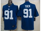 New York Gaints #91 Tuck  Blue Limited Blue Jerseys