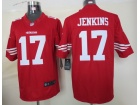 San Francisco 49ers #17 Jenkins Red Nike Limited Jerseys