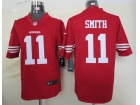 San Francisco 49ers #11 Smith Red Nike Limited Jerseys