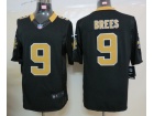 New Orleans Saints #9 Brees Black Nike Limited Jerseys