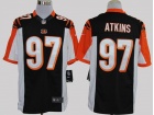 Cincinnati Bengals #97 Atkins Black Nike Limited Jerseys