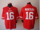 San Francisco 49ers #16 Montana Red Nike Limited Jerseys